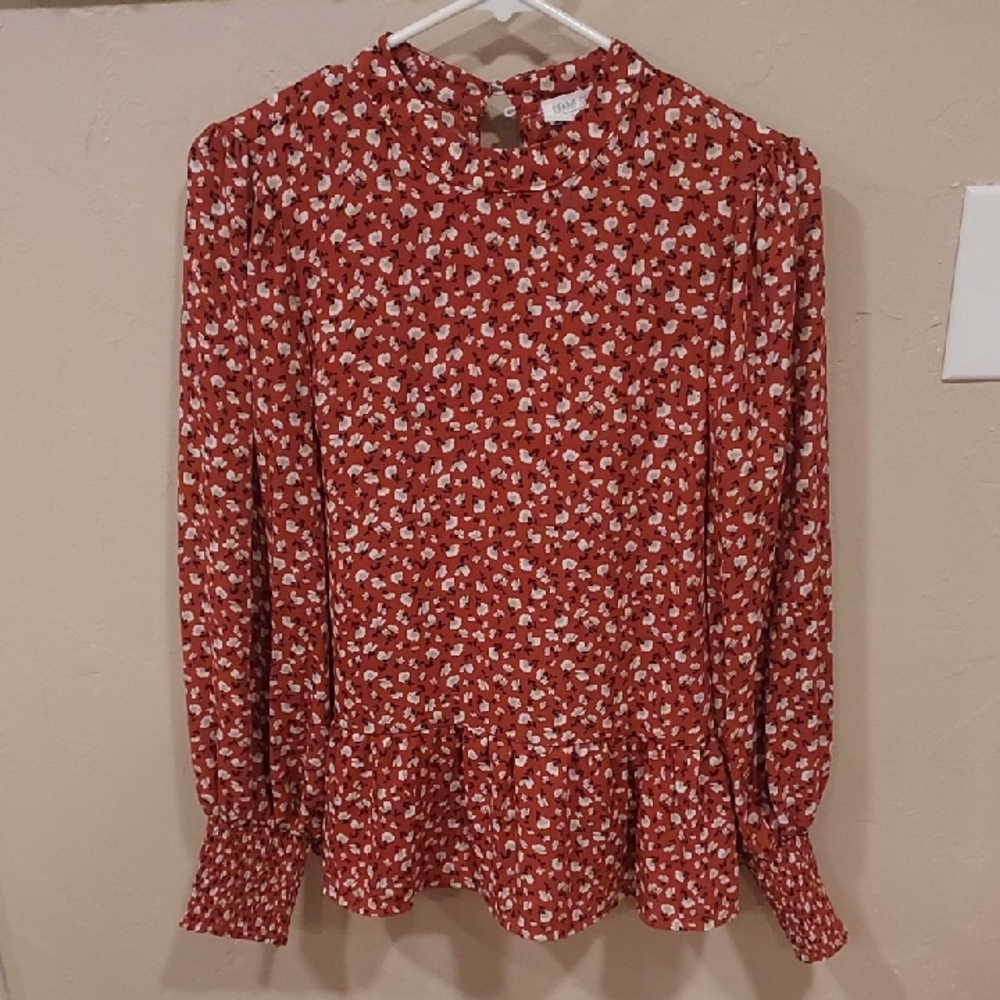 Sienna Sky Red Floral Blouse - Picture 1 of 2